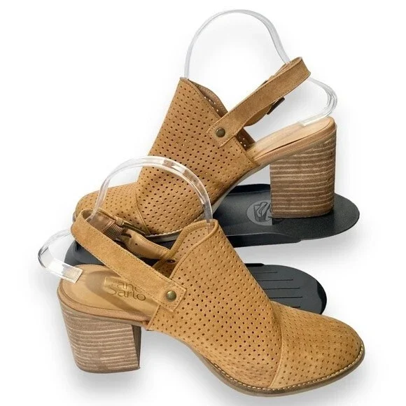 Franco Sarto | Aubree Tan Suede Leather Slingback Booties | Size 9M - Picture 6 of 8